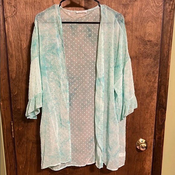 Chic Soul Sheer Dot Kimono - Picture 1 of 4